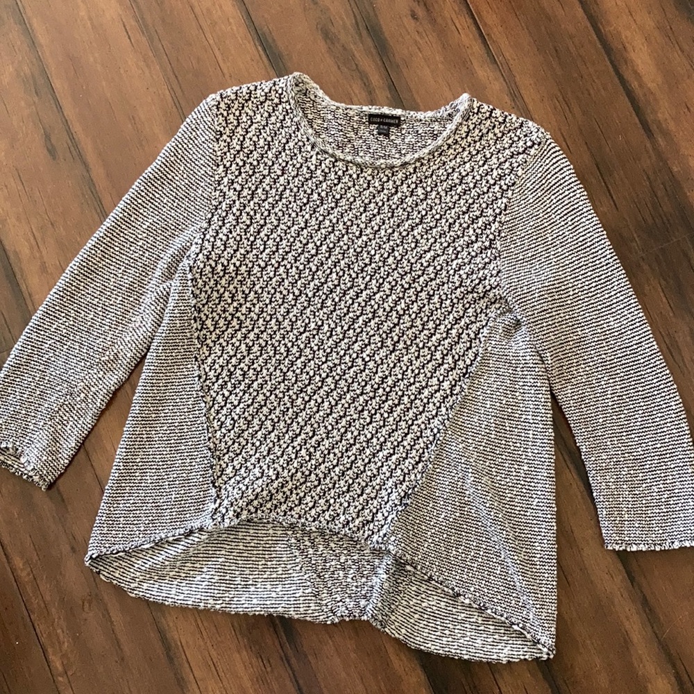 NWOT Coco + Carmen Black and White Cotton Sweater